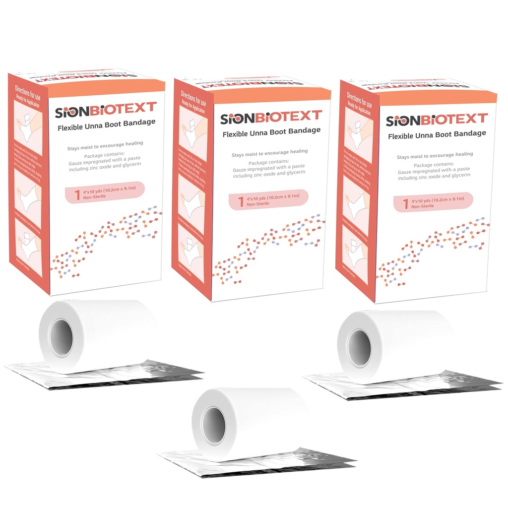 Unna Boot Zinc Flexible Kompressionsbandage Pflege Feuchtigkeitsheilung Umwelt Medizinische Dressing Wrap Gauze EMS Erste Hilfe liefert 4 Zoll X 30 Fußrolle