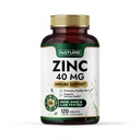 Erbaut von Nature Zinc 40 mg – High-Potency Immun Support & Antioxidant Supplement – fördert Hautgesundheit & Wound Heilung – Zink Gluconate – Non-GMO, Glutenfrei – 120 Tabletten