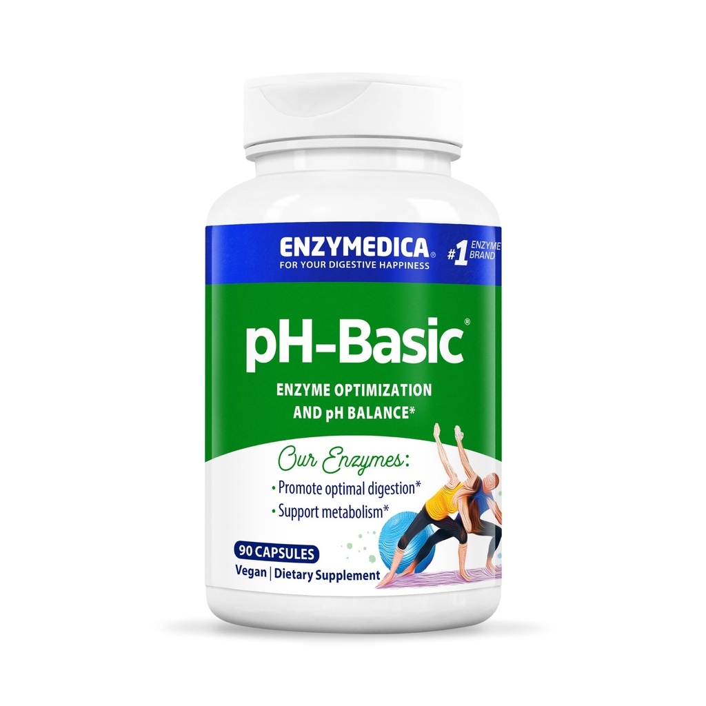 Enzymedica, pH-Basic, Enthält Verdauungsenzyme, Nährstoffe & Kräuter, Unterstützt gesunde Verdauung & pH-Balance, 90 Count