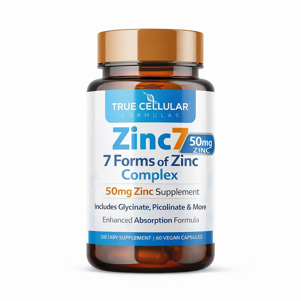 Zinc7: Complexe de zinc 7-en-1 50mg - Absorption maximale pour la défense immunitaire, le sommeil profond et l'énergie toute la journée