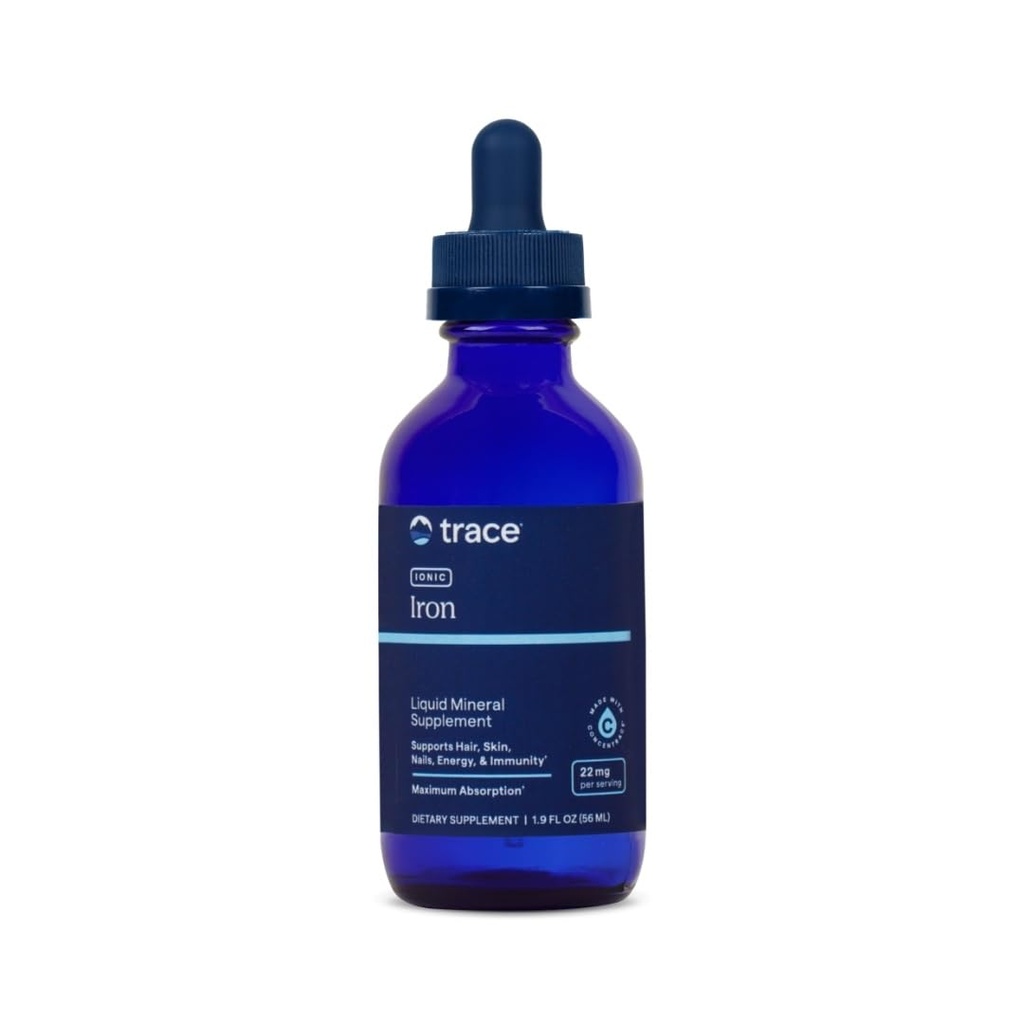 Trace Minerals Ionic Iron 22 mg - Nahrungsergänzungsmittel zur Unterstützung von Immunsystem Gesundheit & Energie - Flüssige ionische Trace Mineralergänzung mit Eisensulfat - 1,9 f oz (Über 46 Servierungen)