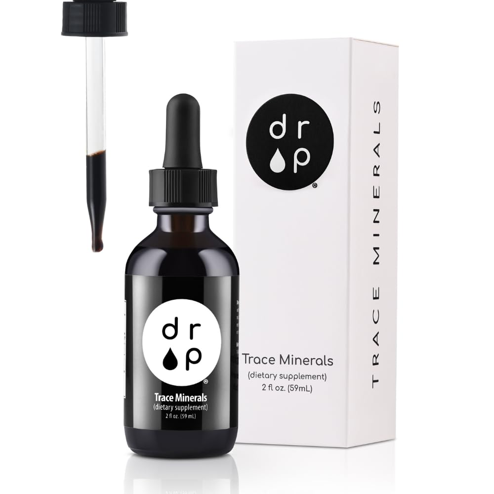 Organische Trace Mineralien Elektrolyt Tropfen mit Fulvic Säure 2 oz Alkaline flüssige Mineralien für Wasser - unterstützt Gut Gesundheit, Energie, Stamina und Nährstoffaufnahme