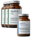 ALGAECAL Organic Red Algae Calcium Supplement für Knochendichte & Stärke, Vitamin K2 MK7, Vitamin D3, Magnesium & Trace Minerals, 120 Veggie Caps Magnesium RelaxTM (60 Caps)