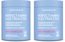 BodyHealth PerfectAmino Elektrolyte Pulver Kein Zucker, Hydration Fasten Keto Zero Zucker Elektrolyte Getränk Mischung mit Trace Minerals - NSF zertifiziert für Sport - Wassermelone - 66 Servierungen (Pack von 2)