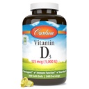 Carlson - Vitamin D3 5000 IU (125 mcg), Knochengesundheit, Muskelgesundheit, Cholecalciferol, Vitamin D Nahrungsergänzungsmittel, Vitamin D3 Weichgele, 360 Softgele