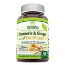 Herbal Secrets Turmeric Curcumin & Ginger mit BioPerine Supplement | 2.250 Mg pro Servieren | 180 Kapseln | Non-GMO | Gluten Free | Made in USA