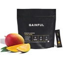 Hydratation gainante + Paquets en poudre de caféine avec électrolytes clés Magnésium et sodium + L Theanine, mélange à faible teneur en sucre, mangue tropicale, 21 bâtonnets