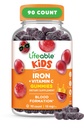 Eisen Ergänzungen für Kinder | 10mg | mit Vitamin C | Große Verkostung Eisen Gummi für Kinder | Vegan Non GMO Kinder Eisen | für Immune Gesundheit und Eisen Mangel | 90 Gummi | lebensfähig