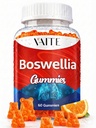 VAITE Boswellia Serrata Gummies 1200mg - Extrait indien d'encens avec acide boswellique, supplément à base de plantes, formule de soutien de santé conjointe, non-OGM, sans gluten, sans sucre, 60 réchauds