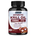 Krill Oil 1200mg, Antarktis Krill Öl Omega 3 Supplement mit EPA, DHA,Astaxanthin & Phospholipide für Herz & Gehirn & Gelenke Gesundheit, Kein Fisch Nachgeschmack, 120 Softgele (60 Servietten)