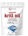 Micro Ingredients Antarktis Krill Öl Supplement, 2.000mg pro Servierung, 120 Softgels, Dreifachkraft, Rich in Omega-3s EPA, DHA & Natural Astaxanthin, unterstützt Immunsystem & Gehirngesundheit