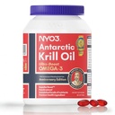 NYO3 Krill Öl 1000mg Omega 3 Supplement, 56% Phospholipide für 98% Absorption, Antarktis Superba Boost Krill Öl, High EPA & DHA für Herz Gehirn Blut Lipid Gesundheit, keine Fishy Burps, 60 Softgels
