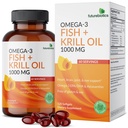 Futurebiotics Omega-3 Fisch + Krill Öl 1000 MG Omega-3 EPA/DHA & Astaxanthin - Non-GMO, 120 Softgels (60 Servietten)