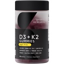 Sportforschung® Vegan Vitamin D3 + K2 Sugar-Free Gummis - 125mcg (5000iu) Vitamin D w/ 100mcg Mk7 Vitamin K - unterstützt Knochen- und Immungesundheit* - Veganzertifiziert · Non-GMO · Soy Free - 60 Count