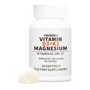 Vitamin D3 K2 5000 IU Softgels mit Magnesiumergänzung - & 120mcg MK-7 K2 für Knochengesundheit & Immununterstützung - Non-GMO & Glutenfreie Softgele mit MCT Oil- 30 Softgel