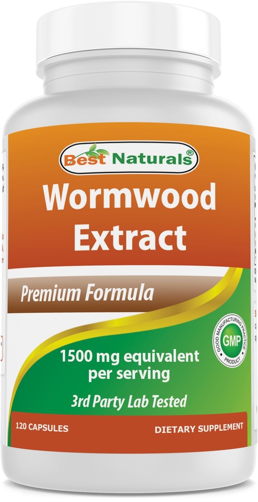 Meilleur Naturals Wormwood Extract 1500 mg Équivalent par portion-120 capsules. Sans gluten, sans OGM