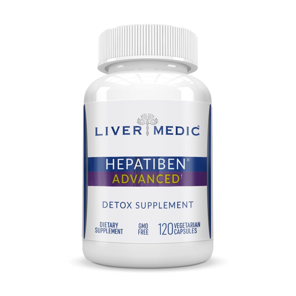 Hépatiben foie Detox nettoyer tout supplément naturel avec le chardon de lait, Silybin, NAC, Choline, MSM, curcuma, berbère, glutathion Alpha acide lipoïque végétalien non OGM 120 capsules 1500mg