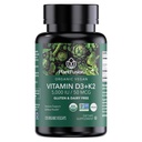 PlantFusion Bio Vegan Vitamin D3 + K2 5.000 IU, 50MCG – Vitamin D aus pflanzenbasiertem Lichen und Vitamin K2, für Immununterstützung und Knochengesundheit - 120 Kapseln