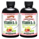 Barlean's Pack von 2 Vitamin D3+K2 Liquid Supplement für Kinder und Erwachsene, 5000 IU Vitamin D, Pink Lemonade, Non-GMO, Gluten und Dairy Free, 5,6 oz Jede