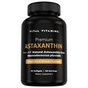 Vital Vitamine Astaxanthin 12mg Softgels - Hergestellt mit natürlichem Astaxanthin - Ergänzung zur Förderung der Hautfeuchtigkeit, Elastizität - Verteidigt Zellen gegen den täglichen Schaden - Vegan, Made in the USA - 60 Weichgele