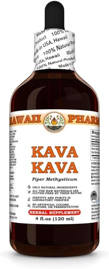 Kava Kava (Piper Methysticum) Flüssiger Extrakt Tinktur 4 Oz (120ml)