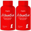 Advanced Bionetix 2 Pack Triple Strength AstaQuilTM Astaxanthin 12mg Hohe Bioverfügbarkeit Formel, 120 Softgels Bio Kokosöl für verbesserte Absorption. Leistungsstarke Antioxidante Augengelenk Herzgesundheit