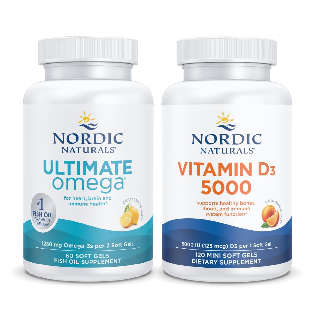 Paquet de densité cognitive et osseuse - Ultimate Omega Vitamine D3 1000, Orange