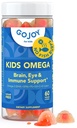 GOJOY Kids Omega 3 DHA Gummies – No Fish Burps, No Sugar – Brain, Eye & Immun Support – Plant-Based Omega-3 von Algae – Vegan, Clean DHA für Kleinkinder, Kinder & Kinder Alter 3+
