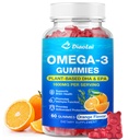 Vegan Omega-3 Gummi für Erwachsene – Sugar-Free, Algae-Based DHA 600mg & EPA 300mg, mit Vitaminen A, C, E, Zink – Omega 3 Fish Oil Alternative, 60 Count
