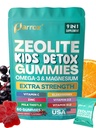 Zeolite Kindergummis, 9-in-1 mit Zeolit, Omega-3, Magnesium, Elderberry, Vitamin C, Milchdistel, Vitamin D3, Zink, B12 – Sugar-Free (60 Gummis – Mixed Berry Flavor)
