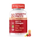 Multivitamine SmartyPants pour hommes et femmes, Gommies multivitamines avec Oméga 3 (DHA/EPA), Vitamine D3, C, Vitamine B12, B6, A, K & Zinc, Biotine, Sans gluten, 90 Compte (30 jours)