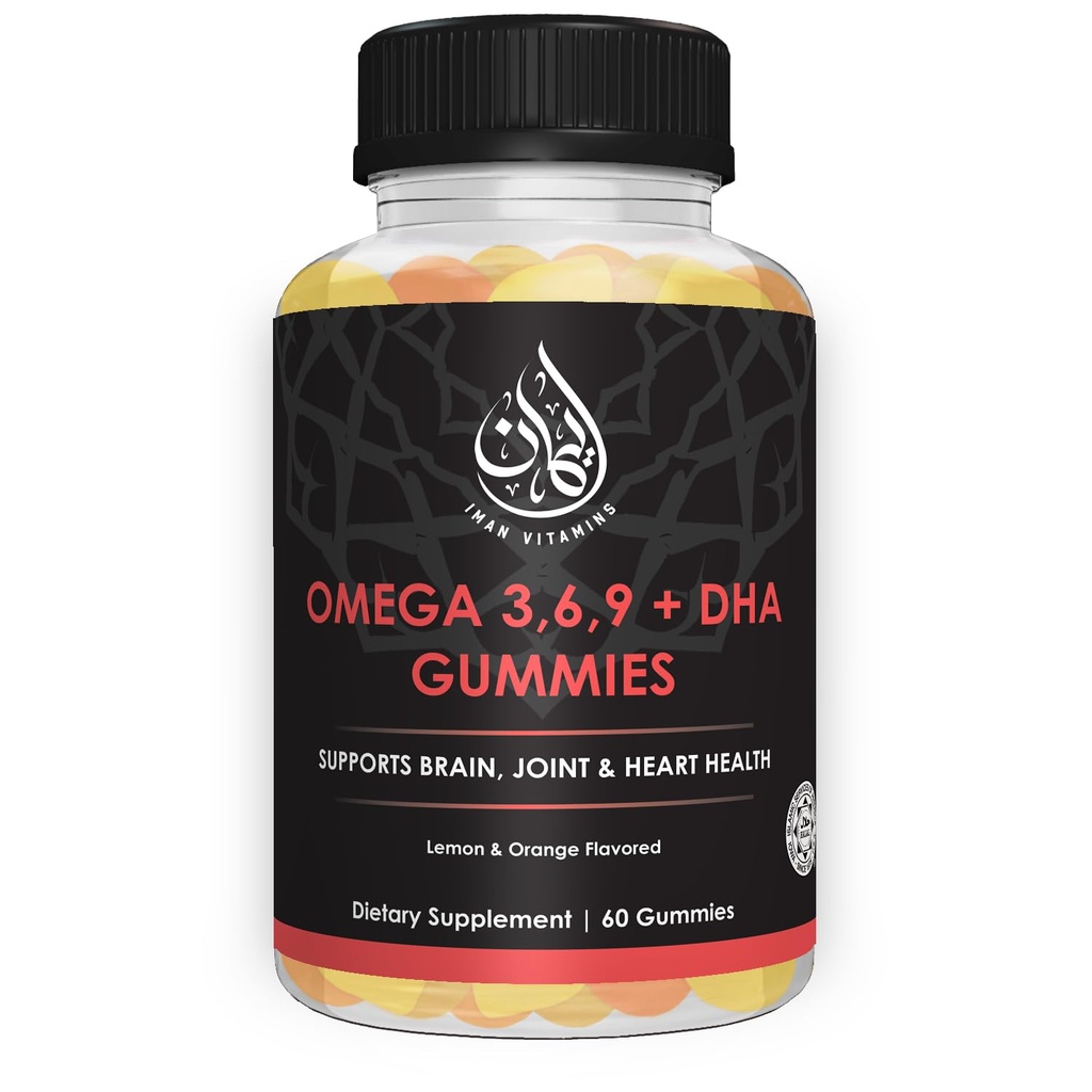 Halal Omega 3 6 9 + Gummées DHA pour les adultes