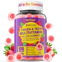 Nextdia Multivitamin Gefüllte Gummi für Teen Boys Mädchen 12-17, 18, 19, Kinder 10+ Multivitamin mit Omega 3, Calcium + Magnesium + Zink, Multi-Minerale für Jugendliche 10-19S Gehirn, Knochen, Energie, Immune