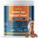 NOVEHA Augenergänzung für Hunde (90 Chews)- Vision Unterstützung mit Lutein + Vitamin C & Astaxanthin Antioxidantien - Hunde Vitamine für Augen + Fischöl für Omega 3 EPA - Made in USA