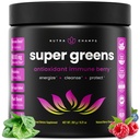 NutraChamps Super Greens Poudre Superfood Premium 20+ Bio Green Veggie Wheat Grass, Spirulina, Chlorella.