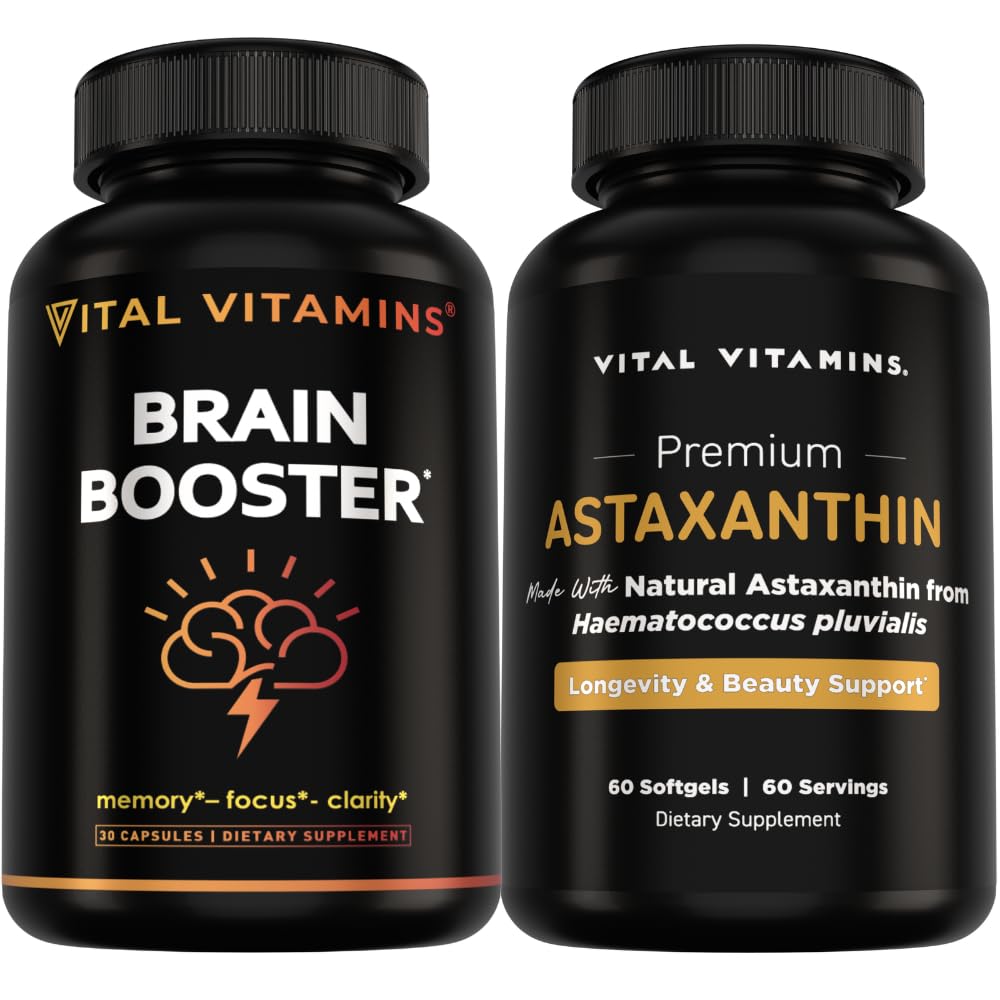 Vital Vitamine Brain Booster 30 ct + Astaxanthin 60 ct