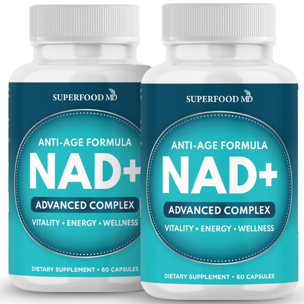Supplément NAD+ Liposomal + Resvératrol pour les femmes et les hommes, Astaxanthin, CoQ10, acide alpha lipoïque, thé vert - 120 Compte
