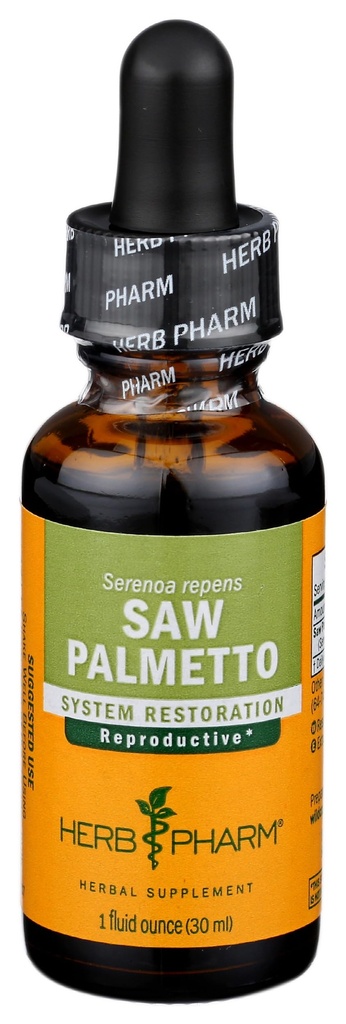 Herb Pharm Saw Palmetto Berry Extrait liquide pour le soutien de la prostate - 1 once (DSAW01)