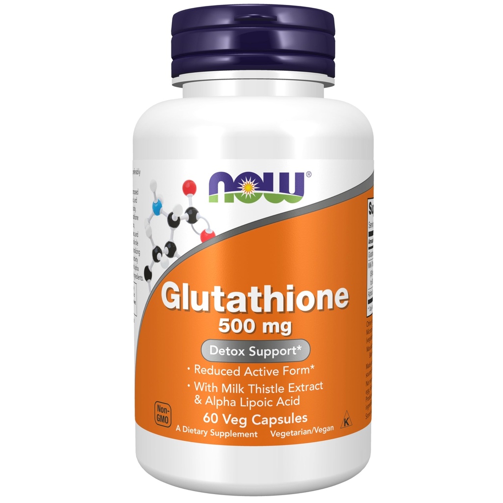 JETZT Nahrungsergänzungsmittel, Glutathion 500 mg, Mit Milchdistelextrakt & Alpha Lipsäure, freie Radikal Neutralisator*, 60 Veg Kapseln