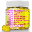 Gummies sans sucre Gummies avec du picolinate de chrome TUDCA NAC biologique Ceylan Cinnamon Lait Thistle Berberine.