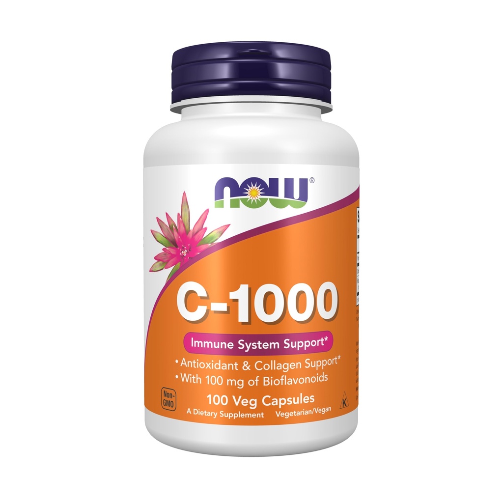 JETZT Nahrungsergänzungsmittel, Vitamin C-1.000 mit 100 mg Bioflavonoide, Antioxidantienschutz*, 100 Veg Kapseln