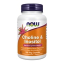JETZT Nahrungsergänzungsmittel, Choline & Inositol 500 mg, Gesunde Nervenübertragung*, Nervous System Health*, 100 Kapseln