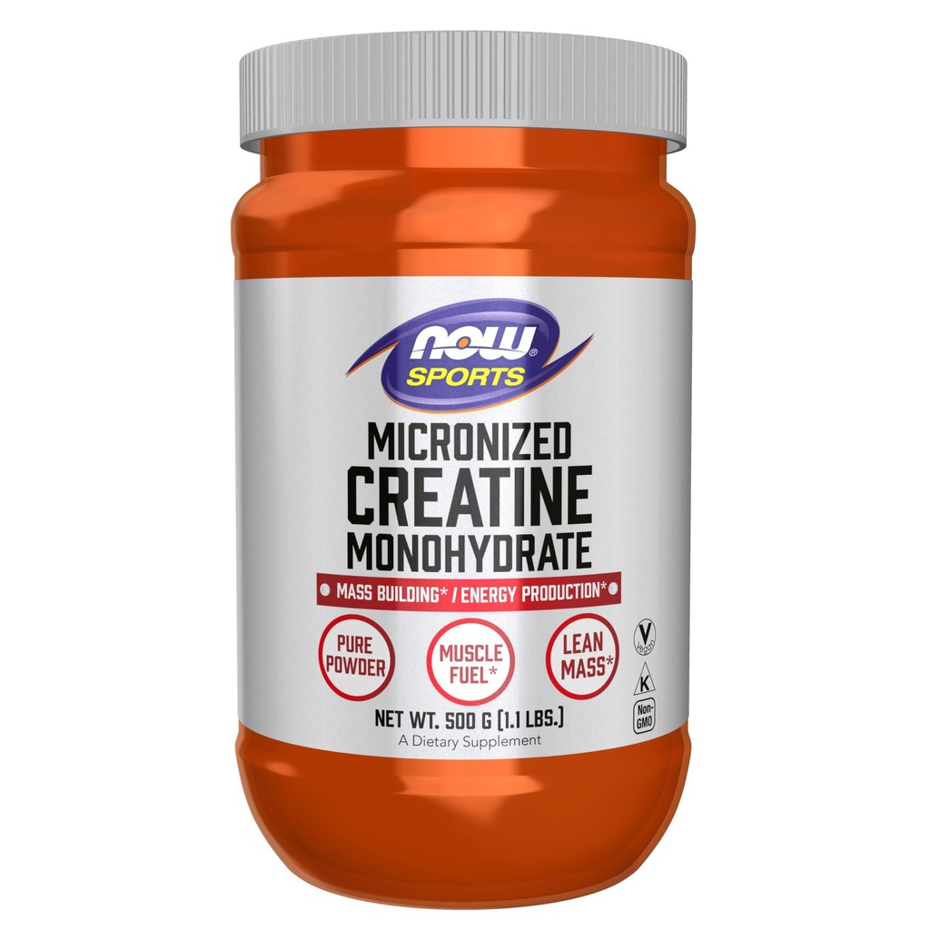 NOW Foods Sports Nutrition, Micronized Creatine Powder 500 g, Massengebäude*/Energieproduktion*, 1.1-Pound