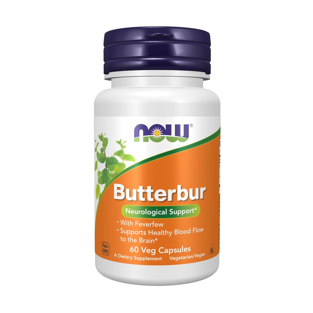 JETZT Nahrungsergänzungsmittel, Butterbur mit Feverfew, Neurologischer Support*, 60 Veg Kapseln