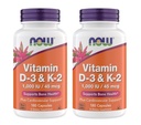 Jetzt ergänzt Vitamin D3 K2, 1.000 IU/45 mcg, Herz-Kreislauf-Unterstützung, unterstützt Knochengesundheit, 180 vegetarische Kapseln - Vegan, Glutenfrei, Kosher Vitamin D3 und K2 Nahrungsergänzungsmittel (2)