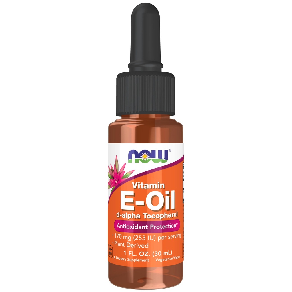 MAINTENANT compléments alimentaires, vitamine naturelle E-huile liquide (D-Alpha Tocophérol), protection antioxydante*, 1-Ounce