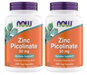 Jetzt Ergänzungen, Zink Picolinat 50 mg, Unterstützt Enzymfunktionen, Immununterstützung, Non-GMO, Kosher, Geeignet für Vegane - 240 Vegetarische Kapseln (Pack von 2)