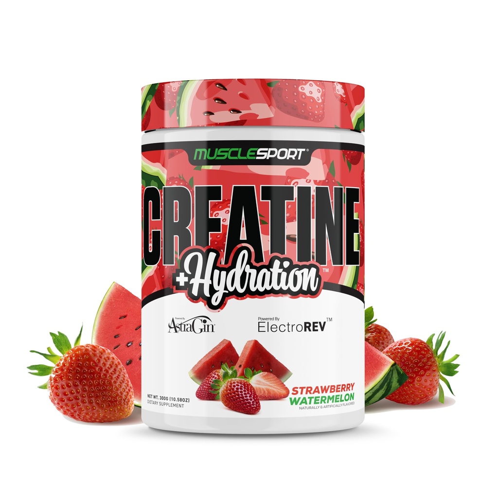 Hydratation de la créatine à Musclesport 300g (Melon d'eau aux mûres)