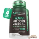 Herbtonics Raw Apple Cider Essig Kapseln 1500mg mit Mutter | Weight Management, Detox & Digestion Formel mit GLP-1 Unterstützung | Unfiltrierte ACV für Metabolic Support | 240 Vegan Kapseln