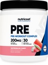 Poudre de pré-travail Nutricost (Candy Watermelon) 30 portions - sans OGM, sans gluten, végétarien